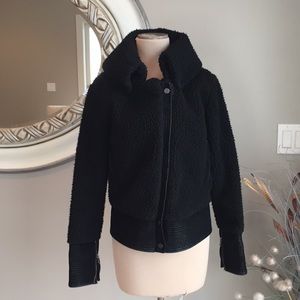 Saylor jacket with leatherette detail